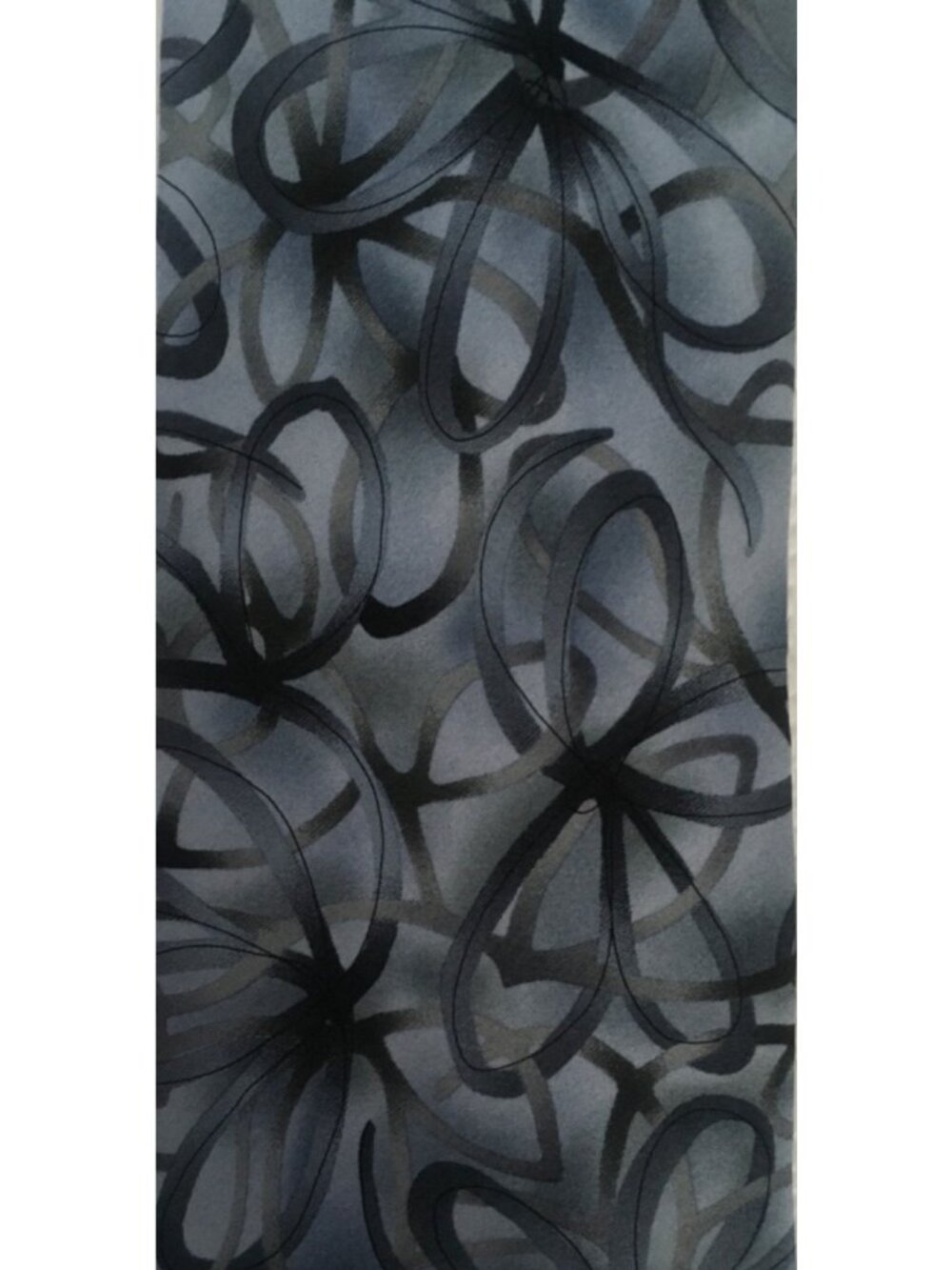 Jerry Garcia Neck Tie Blue Gray Black Abstract Swirl Pattern Silk 3.75 in Wide